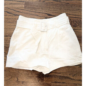 Reiss Sailor Belted Linen Shorts Size 4 White 3033